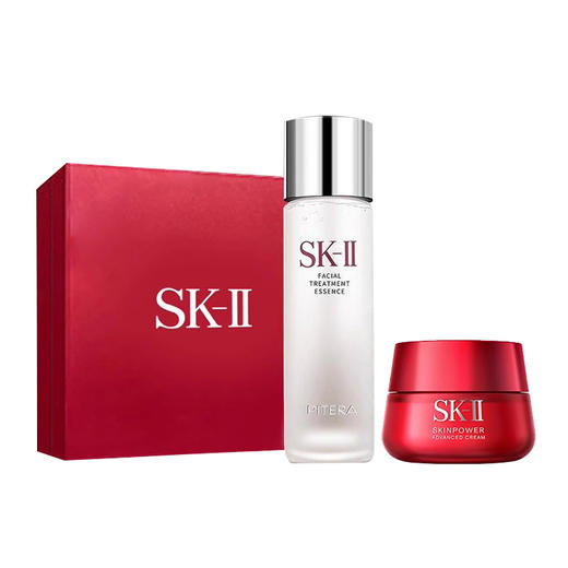 SK-II神仙水230ml+大红瓶轻盈型面霜80g护肤品套装 保湿修护紧致礼盒skll 商品图5