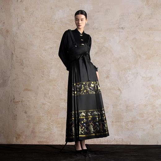 【林栖设计小店】【长裙套装】刺绣衬衫织金马面裙百搭通勤复古提花长袖衬衣半身长裙女1932046-1932048 商品图3