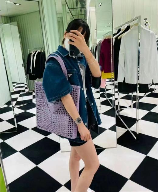 P家 单排扣水洗牛仔短袖衬衫外套（JN） 商品图1