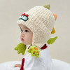 儿童帽子冬岁宝宝加厚针织护耳帽可爱卡通立体恐龙保暖韩版毛线 商品缩略图3