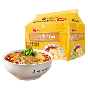 统一兰州牛肉面  98g*4份 非油炸 源自中华老字号马子禄 /粮油调味 /方便食品 /方便面 商品图4