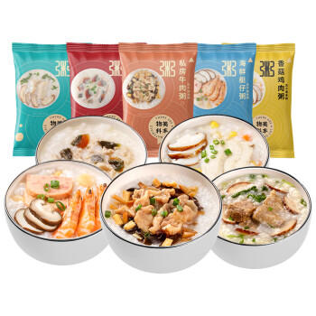 盛耳冻干速食粥38g*5袋 冲泡即食早餐方便皮蛋瘦肉免煮海鲜懒人食品 /粮油调味 /南北干货 /菌菇干货 商品图2