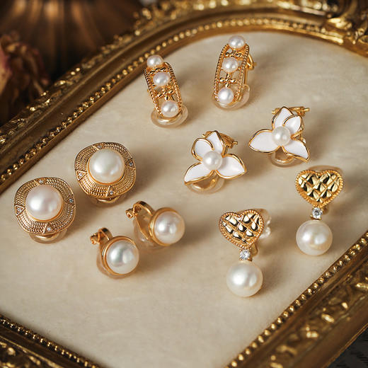 【品牌优选】【礼物，Manreya玛芮雅珍珠耳饰礼盒合集】淡水珍珠耳夹，精美礼盒包装，仪式感满满 商品图3