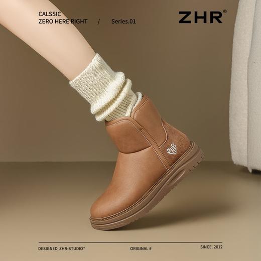 ZHR则则加绒保暖雪地靴真皮棉靴2024冬季新款防滑棉鞋运动休闲鞋 商品图7