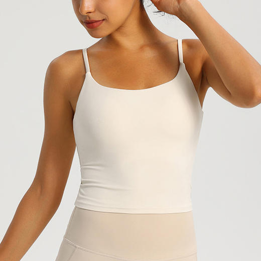 【147元任选3件】跃牌【蚂蚁运动】系列 固定杯细肩带瑜伽背心女X1367（活动产品，收货7天内支持退换） 商品图2