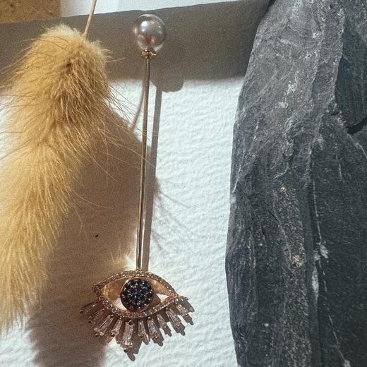 LHWINDSOR复古大眼睛珍珠胸针领针帽针lhwindsor 商品图4