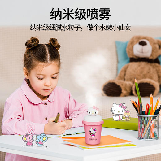【萌趣卡通！加湿好搭档】奶茶杯加湿器三丽鸥联名加湿器带灯USB便携补水喷雾器库洛米可爱帕恰狗送礼品。ry 商品图3