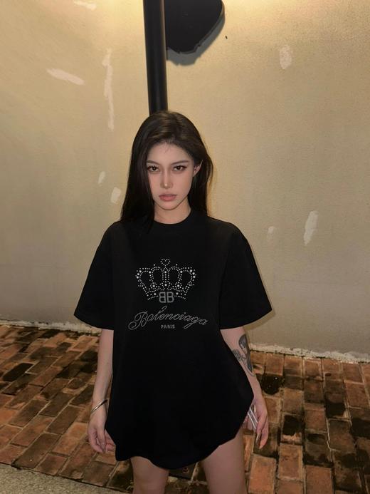 B家 皇冠烫钻圆领短袖（JN） 商品图0