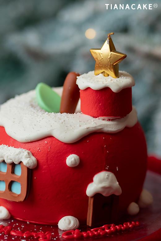 🌟圣诞限定｜苹苹安安小屋🍎（五寸红丝绒戚风） 商品图10