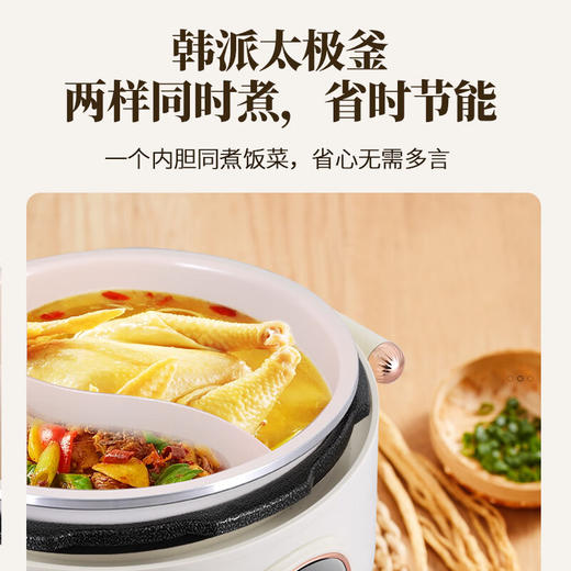 韩派太极釜鸳鸯电压力锅家用多功能智能高压力电饭煲 商品图6