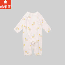 棉果果春季新品商场同款男童女童莫代尔哈衣爬服偏襟连体衣M101720425005