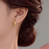 【柔暖】999银镀金水滴光面素圈耳钉【BF-ES2929】 商品缩略图2