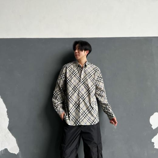 B家 Vintage 复古格纹长袖衬衫（JN） 商品图0