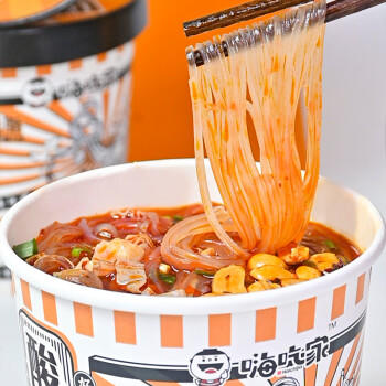 嗨吃家0脂酸辣粉136g*6桶整箱装 正宗重庆风味红薯粉丝速食免煮好吃 /粮油调味 /方便食品 /酸辣粉 商品图5