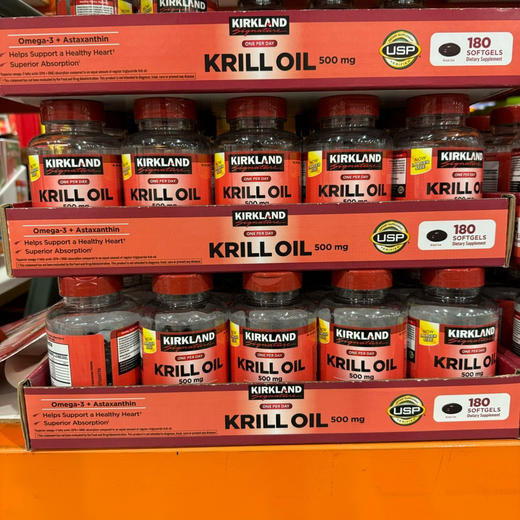 🆕新包装180粒！折扣特价📣美国🇺🇸280元/瓶 🉐🉐 kirkland鳞虾油三倍鱼油增强心脏功能和关节健康 商品图4