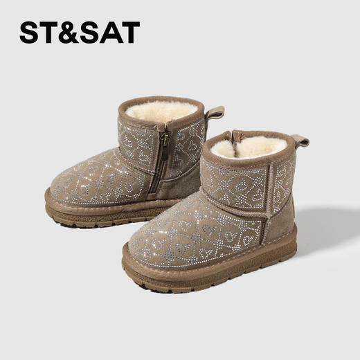 【童鞋】星期六闪钻鞋面厚绒保暖男女童雪地靴SSC4196L62 商品图2