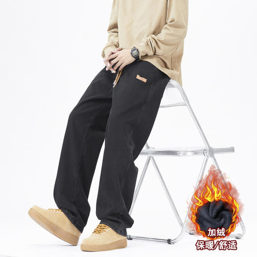 【GZ】无忧购美式复古宽松直筒裤潮牌ins拖地加绒加厚男士休闲裤BK130（截单后7天发货)25年清仓捡漏 商品图11