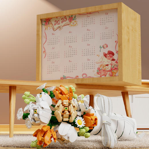 月光社FORYOU积木花束永生花相框diy益智拼装玩具创意生日礼物 商品图8
