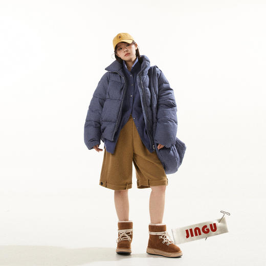 2024新品~白标家微胖定制胸前口袋加厚翻领衬衫外套女冬季大码上衣 商品图4