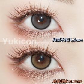 yukicon日抛 纯爱甜棕/纯爱冷灰 14.2mm 日抛无售后！！非离子