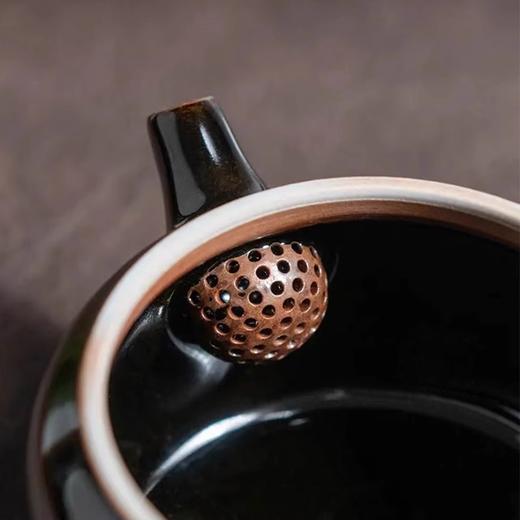 【清仓特惠7.5折，仅2个，无货退款】窑青瓷跳刀黑釉茶壶项世豪纯手工泡茶壶陶瓷乌金釉高端茶具本土斋-墨玉玉珠壶200ML 商品图2