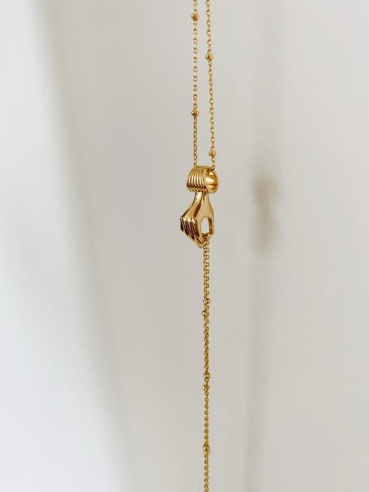 LHWINDSOR Gratitude手造型项链多种戴法锁骨链项链银镀金 商品图4