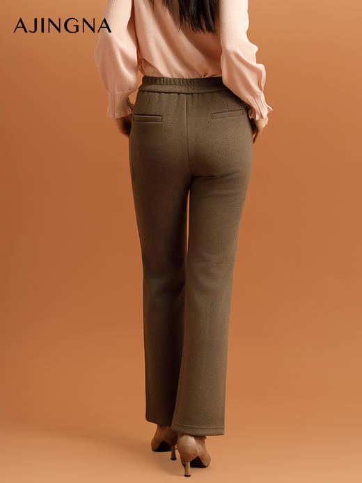 【商场同款】阿菁娜2024冬季新品时尚弹力修身微喇裤A30D210102 商品图4