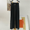 【顺丰包邮】43128 洛诗琳秋季新款黑色垂感阔腿拖地西装裤816 商品缩略图3