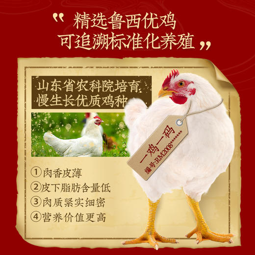 德州扒鸡保鲜扒鸡礼盒1kg（2只）礼盒 中华老字号 卤味熟食 商品图5
