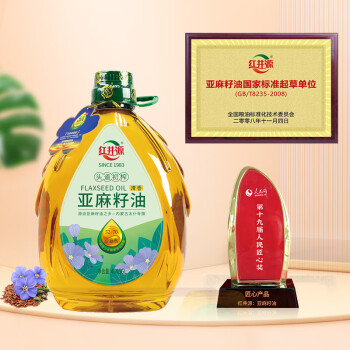 红井源一级亚麻籽油4.456L低温压榨可热炒食用油团购富含Omega3 /粮油调味 /食用油 /亚麻籽油/火麻油