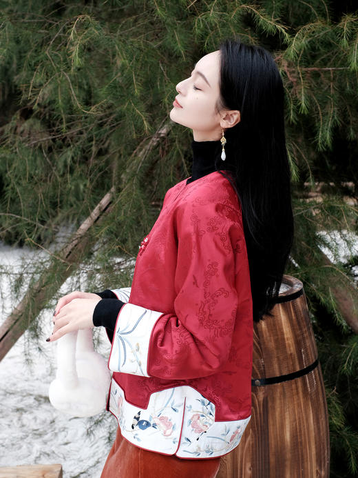 盛唐牡丹|闲云野鹤丝毛手推绣外套 商品图3