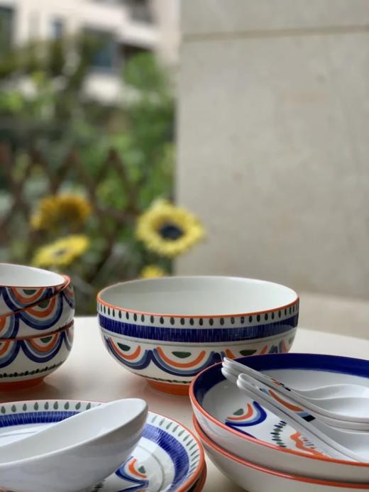 亏本清空仓库计划💥 某东佳*佰大牌库存 美式系列波西米亚风实用餐具套装 一套带走18件 成套好收纳 安全环保釉下彩工艺  精美波西米亚风格手绘  送人自留皆宜 商品图6