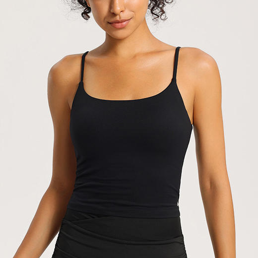 【147元任选3件】跃牌【蚂蚁运动】系列 固定杯细肩带瑜伽背心女X1367（活动产品，收货7天内支持退换） 商品图3