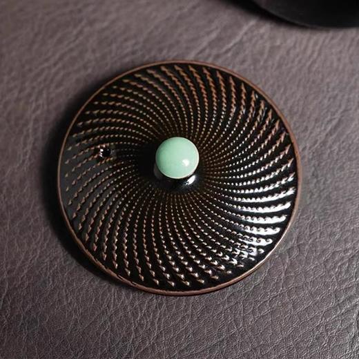 【清仓特惠7.5折，仅2个，无货退款】窑青瓷跳刀黑釉茶壶项世豪纯手工泡茶壶陶瓷乌金釉高端茶具本土斋-墨玉玉珠壶200ML 商品图3