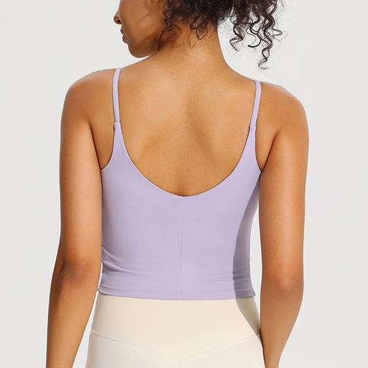 【147元任选3件】跃牌【蚂蚁运动】系列 固定杯细肩带瑜伽背心女X1367（活动产品，收货7天内支持退换） 商品图4