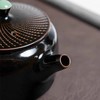 【清仓特惠7.5折，仅2个，无货退款】窑青瓷跳刀黑釉茶壶项世豪纯手工泡茶壶陶瓷乌金釉高端茶具本土斋-墨玉玉珠壶200ML 商品缩略图4