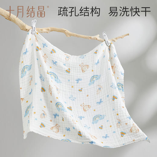 【单件9折两件8折】新生儿纯棉纱布浴巾家用洗澡巾 商品图3