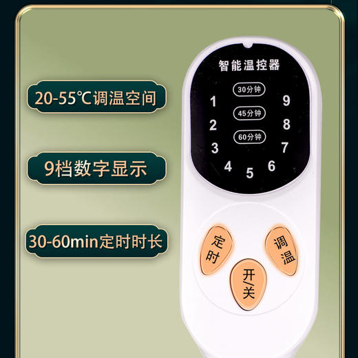 【9档定时调温】唐韵宛枫艾灸仪电加热绸缎坐垫 下单正装既送颈椎贴或膝盖贴一盒（15片） 商品图4