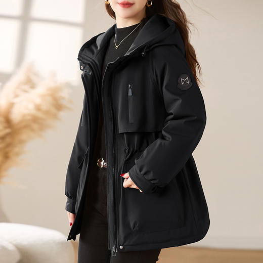 冬款白鸭绒加厚派克服，羽绒服中长款宽松外套LJX-056 商品图2