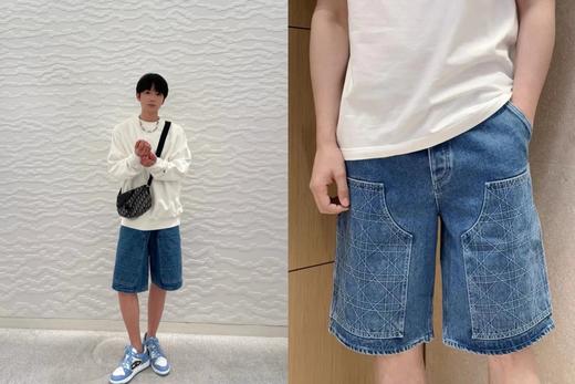 G家 菱角线刺绣牛仔短裤（JN） 商品图0