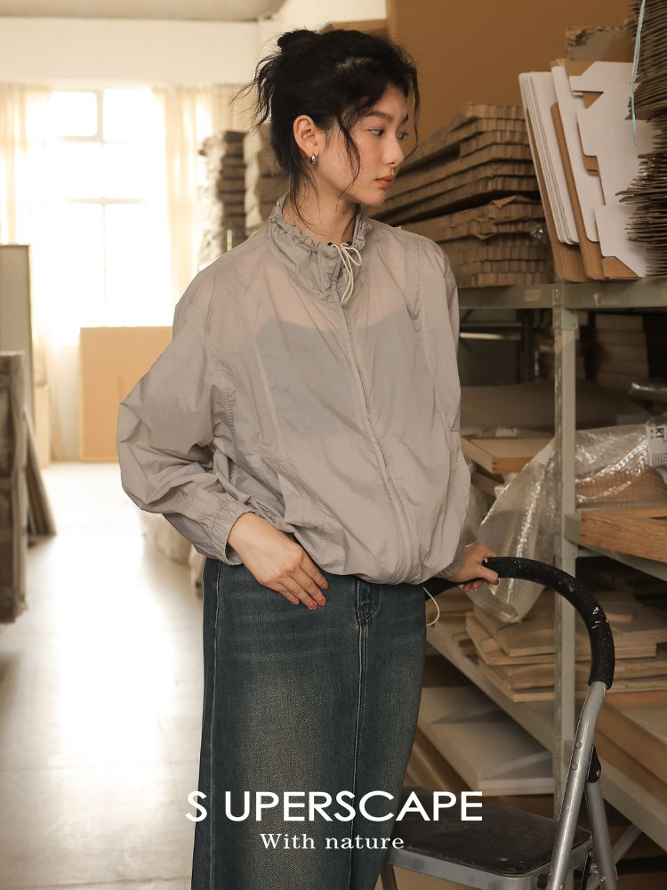 素舶 UPF40+防紫外线防嗮服会呼吸的夏日轻薄立领防晒外套