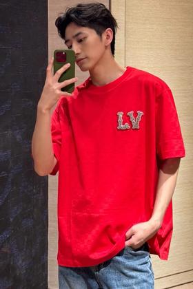 驴家 暗格纹钉珠满钻针织短袖（JN）