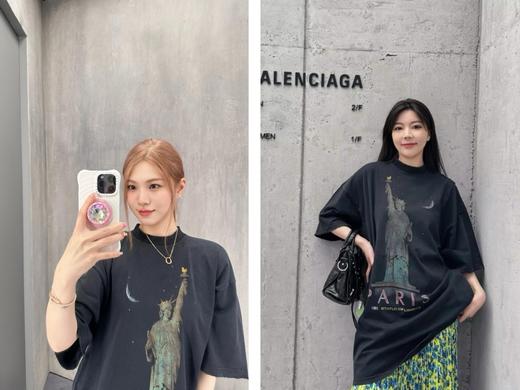 B家 自由女神印花圆领短袖（JN） 商品图0