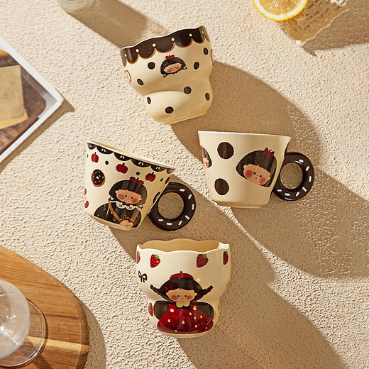 摩登主妇 陶瓷马克杯可爱圣诞杯子家用水杯高颜值早餐杯手握咖啡杯 商品图4