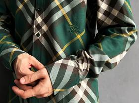 B家  2024SS新款斜格纹长袖休闲衬衫（JN）