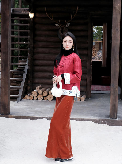 盛唐牡丹|闲云野鹤丝毛手推绣外套 商品图6