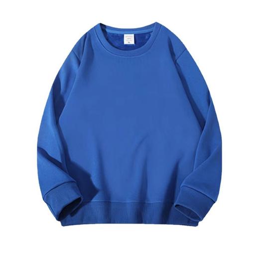 雀说加绒加厚男女卫衣秋冬长袖圆领上衣纯色大码宽松内搭ALM-3051 商品图4