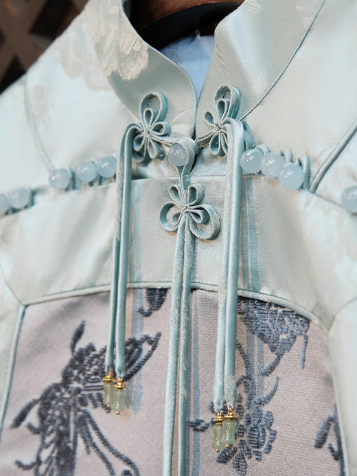 盛唐牡丹|蝶恋花漳缎花扣坎肩 商品图4