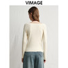 VIMAGE纬漫纪春季新款时尚撞色V领气质两件套针织衫V2301904 商品缩略图4