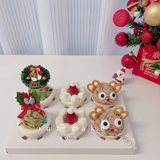 圣诞杯子蛋糕-无夹心内有卡仕达酱-低糖无添加 商品图0